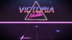 first name Victoria in synthwave style stock illustration first name Victoria in synthwave style stock illustration