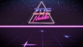 first name Zoe in synthwave style stock illustration first name Zoe in synthwave style stock illustration