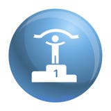 First podium place icon, simple style stock illustration First podium place icon, simple style stock illustration