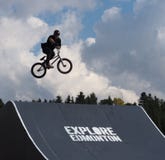 FISE-Fietser in Edmonton Alberta Stock Afbeelding FISE-Fietser in Edmonton Alberta Stock Afbeelding