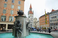 Fish Fountain - Munich - Germany royalty free stock photos Fish Fountain - Munich - Germany royalty free stock photos