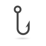Fish hook icon Stock Images Fish hook icon Stock Images