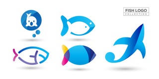 Fish Logo collection tempate design royalty free illustration Fish Logo collection tempate design royalty free illustration