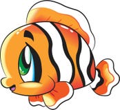 Clown Fish - Cute sea life cartoon collection under water animal characters royalty free illustration Clown Fish - Cute sea life cartoon collection under water animal characters royalty free illustration