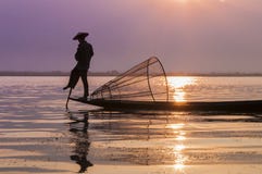 Fishermen On Inle Lake Royalty Free Stock Photo Fishermen On Inle Lake Royalty Free Stock Photo