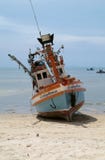 Fishing Boat On The Beach Royalty Free Stock Photo