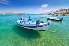 Fishing boats at the coast of Crete