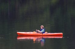 Fishing From Kayak Stock Photos Fishing From Kayak Stock Photos