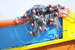 Fishing Nets On A Boat Royalty Free Stock Photo
