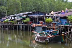 Fishing Village.Thailand. Stock Image Fishing Village.Thailand. Stock Image
