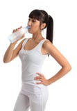 Fit Healthy Girl Drinking Water Stock Image