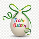 Fita natural Frohe Ostern Daisy Transparent do verde do ovo ilustração do vetor Fita natural Frohe Ostern Daisy Transparent do verde do ovo ilustração do vetor