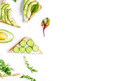 fitness breskfast with homemade sandwiches white table backgroun stock images fitness breskfast with homemade sandwiches white table backgroun stock images
