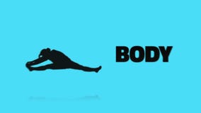Fitness buzzwords with silhouettes