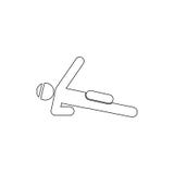 Fitness, movement, plank outline icon. Element of fitness illustration. Signs and symbols icon can be used for web, logo, mobile stock illustration Fitness, movement, plank outline icon. Element of fitness illustration. Signs and symbols icon can be used for web, logo, mobile stock illustration