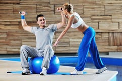 Fitness personal trainer royalty free stock photography Fitness personal trainer royalty free stock photography