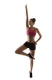 Fitness Woman Raises Arm, Sport Aerobics Workout Exercise stock image Fitness Woman Raises Arm, Sport Aerobics Workout Exercise stock image