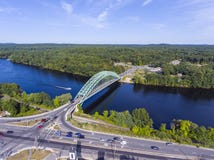 Fiume di Merrimack in Tyngsborough, mA, U.S.A. Fotografia Stock Fiume di Merrimack in Tyngsborough, mA, U.S.A. Fotografia Stock