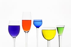 Five Different Wine-glasses Royalty Free Stock Images Five Different Wine-glasses Royalty Free Stock Images