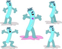Five Expressive Cartoons royalty free illustration Five Expressive Cartoons royalty free illustration