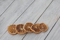 Five five dried orange slices stock photos Five five dried orange slices stock photos