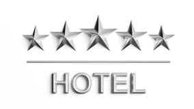 five-golden-stars-word-hotel-silver-isol
