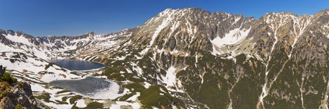 Five Lakes Valley in the Polish Tatra Mountains in spring royalty free stock photo Five Lakes Valley in the Polish Tatra Mountains in spring royalty free stock photo