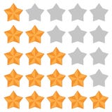 Five star rating. Different ranks royalty free illustration Five star rating. Different ranks royalty free illustration