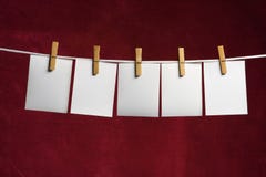Five White Slip Of Paper Royalty Free Stock Images Five White Slip Of Paper Royalty Free Stock Images