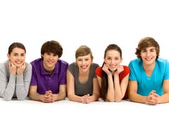 Business People Pointing At Copy Space Stock Image - Image: 29637757