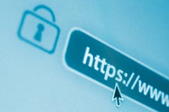 Fixez l'Internet encrypté - https photographie stock Fixez l'Internet encrypté - https photographie stock
