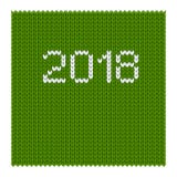 2018 fizeram malha o verde ilustração stock 2018 fizeram malha o verde ilustração stock