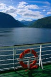 Fjord Seen From Boat Deck Royalty Free Stock Photography