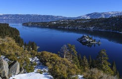 Fjärd för bergLake Tahoe smaragd arkivfoton Fjärd för bergLake Tahoe smaragd arkivfoton