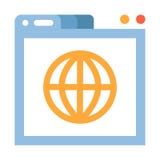 Flache Illustration des World Wide Web lizenzfreie abbildung Flache Illustration des World Wide Web lizenzfreie abbildung