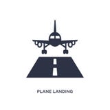 flache Landungsikone auf weißem Hintergrund Einfache Elementillustration vom Flughafenabfertigungsgebäudekonzept stock abbildung flache Landungsikone auf weißem Hintergrund Einfache Elementillustration vom Flughafenabfertigungsgebäudekonzept stock abbildung