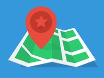 Flaches Design GPS-Karte