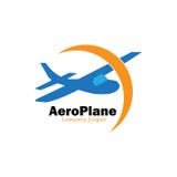 Flaches Vereinlogo für Flugzeugclub vektor abbildung Flaches Vereinlogo für Flugzeugclub vektor abbildung