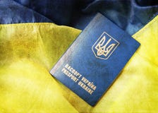 Flag And Passport Of Ukraine Stock Images