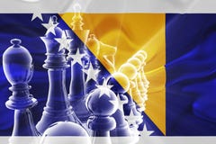Flag of Bosnia Hertzigovina wavy business strategy Stock Photos Flag of Bosnia Hertzigovina wavy business strategy Stock Photos
