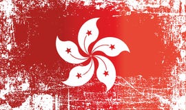 Flagga av Hong Kong, special administrativ region av Folkrepublikenet Kina Rynkiga smutsiga fläckar royaltyfri illustrationer Flagga av Hong Kong, special administrativ region av Folkrepublikenet Kina Rynkiga smutsiga fläckar royaltyfri illustrationer