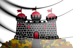flagga 3D av Edinburg, Skottland royaltyfri illustrationer flagga 3D av Edinburg, Skottland royaltyfri illustrationer
