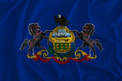 Flaggan av Pennsylvania bakgrund, slutstentillståndet, Quaker påstår vektor illustrationer Flaggan av Pennsylvania bakgrund, slutstentillståndet, Quaker påstår vektor illustrationer