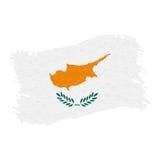 Flagge von Zypern, Schmutz-Zusammenfassungs-Bürsten-Anschlag lokalisiert auf einem weißen Hintergrund Auch im corel abgehobenen B stock abbildung Flagge von Zypern, Schmutz-Zusammenfassungs-Bürsten-Anschlag lokalisiert auf einem weißen Hintergrund Auch im corel abgehobenen B stock abbildung