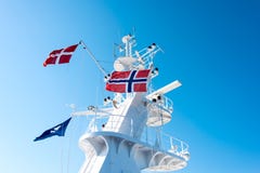 Flags on mast tower royalty free stock photos Flags on mast tower royalty free stock photos