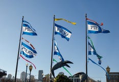 flags at Pier 39. San Francisco. USA stock images flags at Pier 39. San Francisco. USA stock images