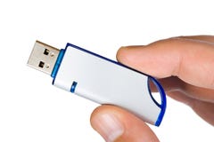 Flash Drive In Hand Stock Images