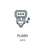 flash icon vector from photo collection. Thin line flash outline icon vector illustration. Linear symbol for use on web and mobile stock illustration flash icon vector from photo collection. Thin line flash outline icon vector illustration. Linear symbol for use on web and mobile stock illustration
