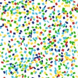 Flat colored confetti squares. Seamless vector pattern for parties and celebrations. stock illustration Flat colored confetti squares. Seamless vector pattern for parties and celebrations. stock illustration