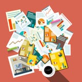 Flat Design Top View Paperwork Vector Illustration vector illustration Flat Design Top View Paperwork Vector Illustration vector illustration